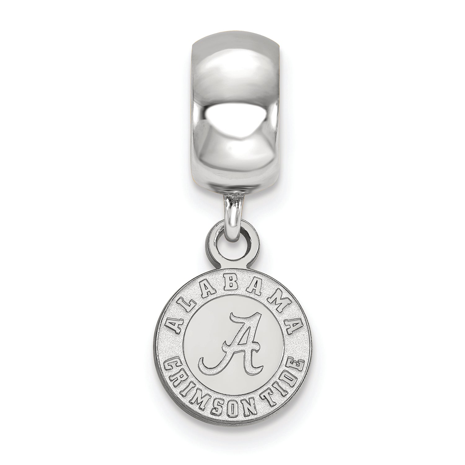 LogoArt Sterling Silver University Of Alabama Bead Charm Charm Xs Dangle Bead Charm