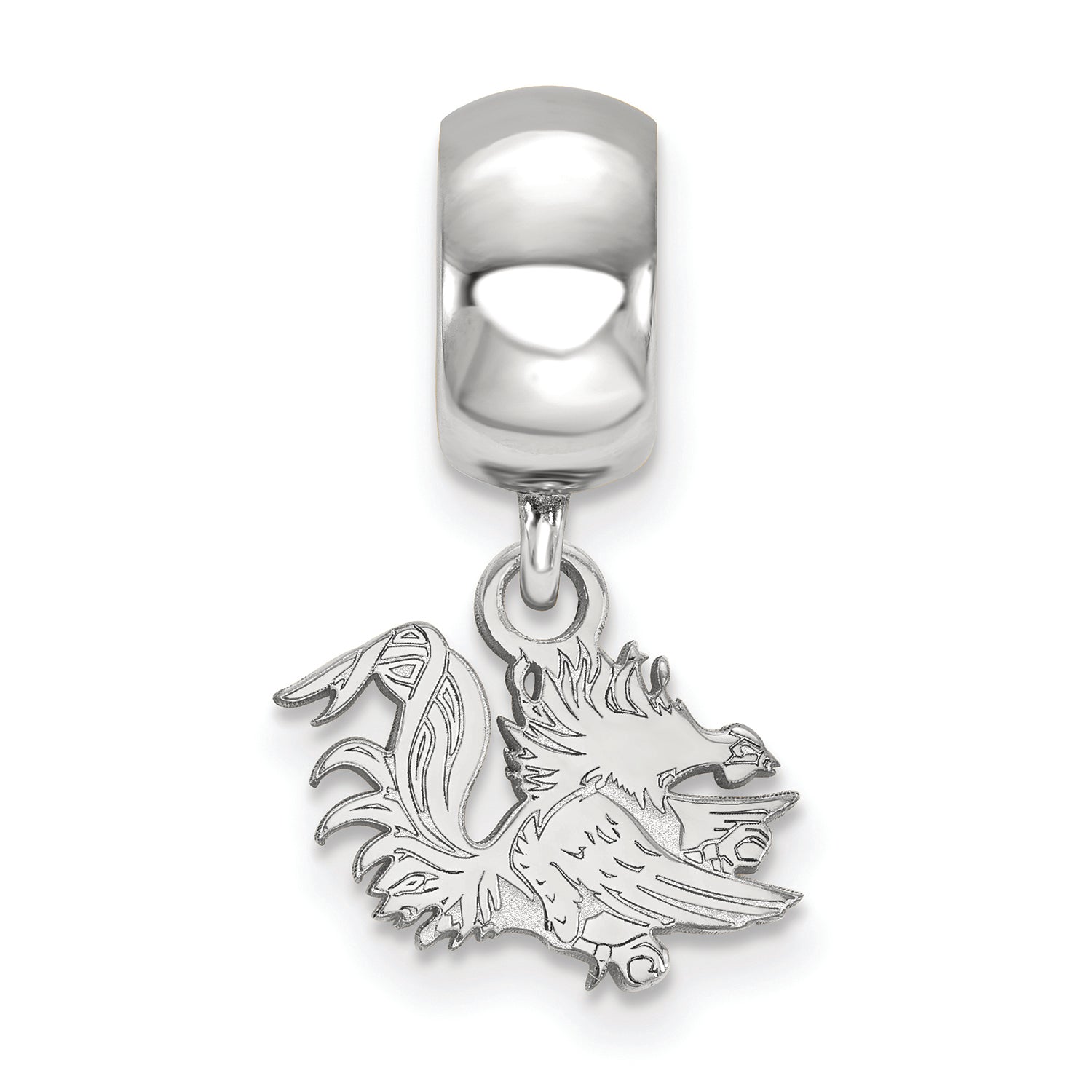 LogoArt Sterling Silver University Of South Carolina Bead Charm Charm Xs Dangle Bead Charm