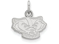 LogoArt Sterling Silver University Of Wisconsin Xs Pendant Necklace