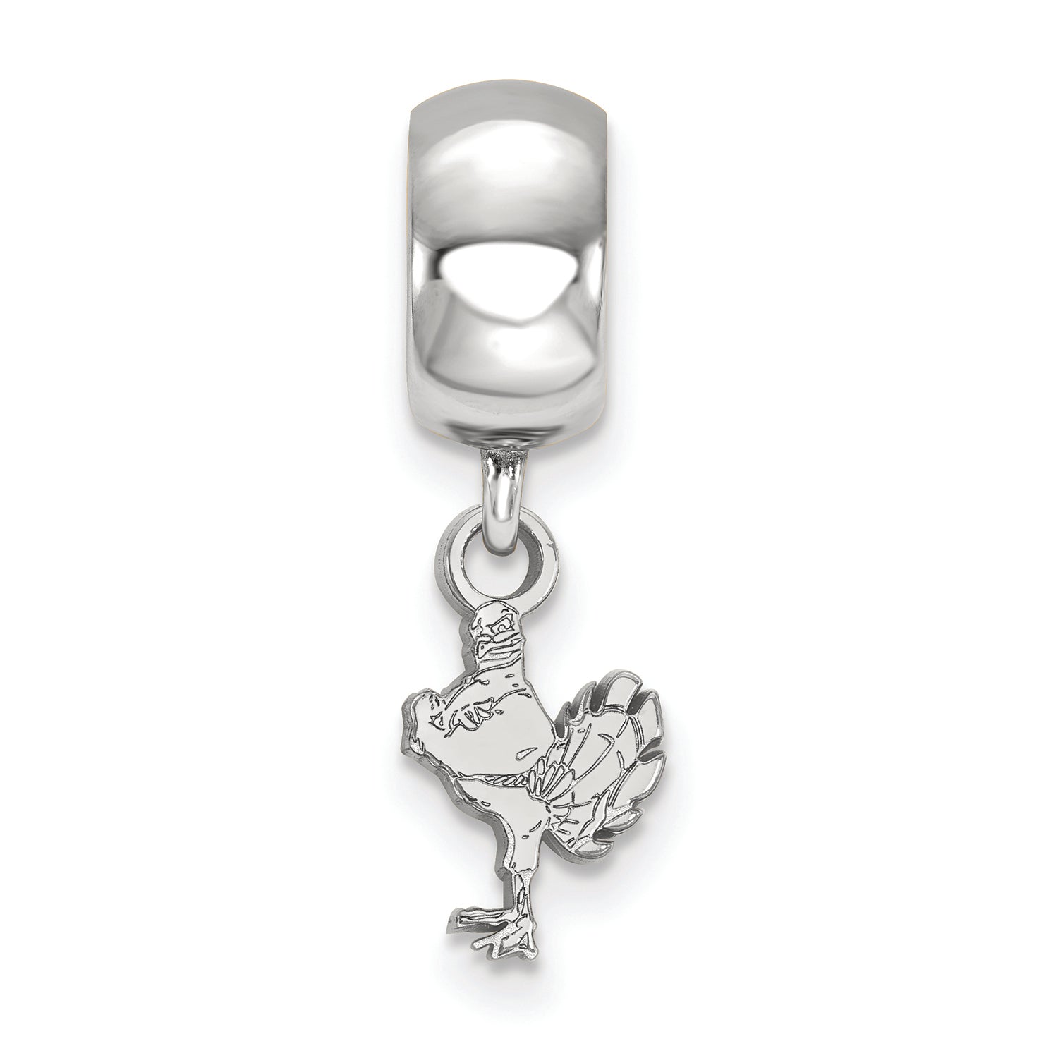 LogoArt Sterling Silver Virginia Tech Bead Charm Charm Xs Dangle Bead Charm