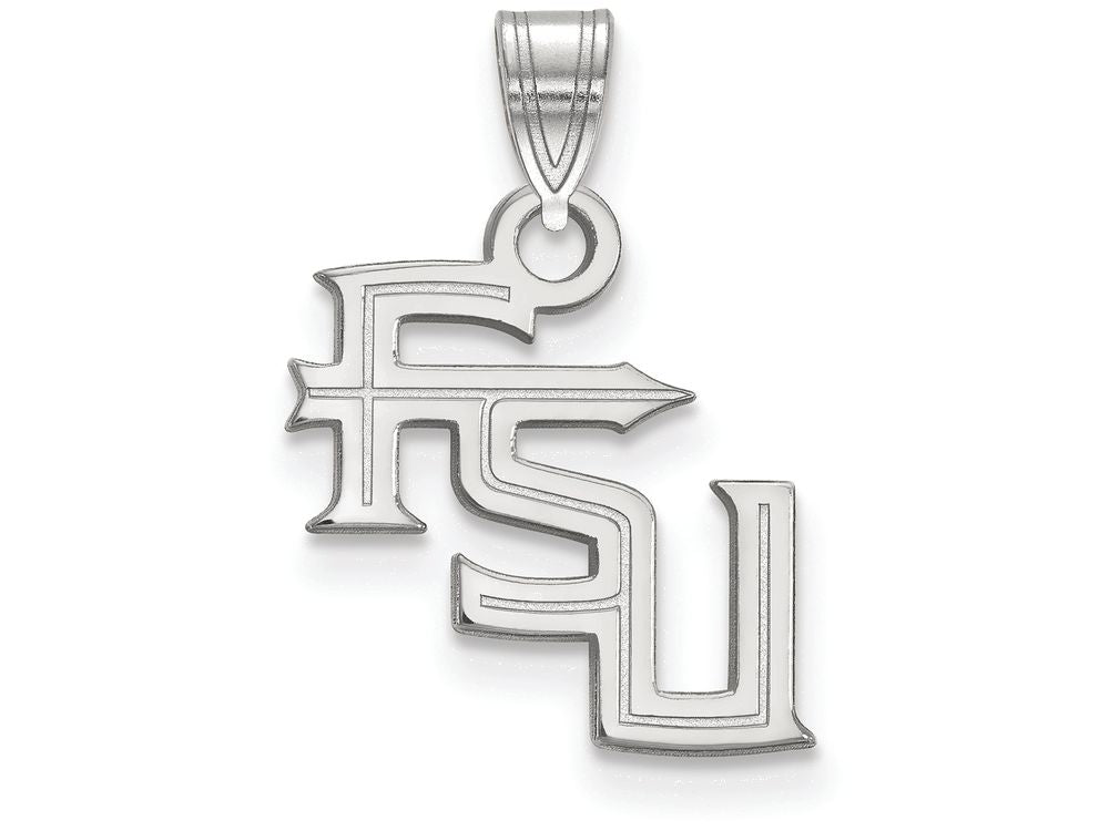 LogoArt Sterling Silver Florida State University Small Pendant Necklace