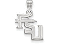 LogoArt Sterling Silver Florida State University Small Pendant Necklace