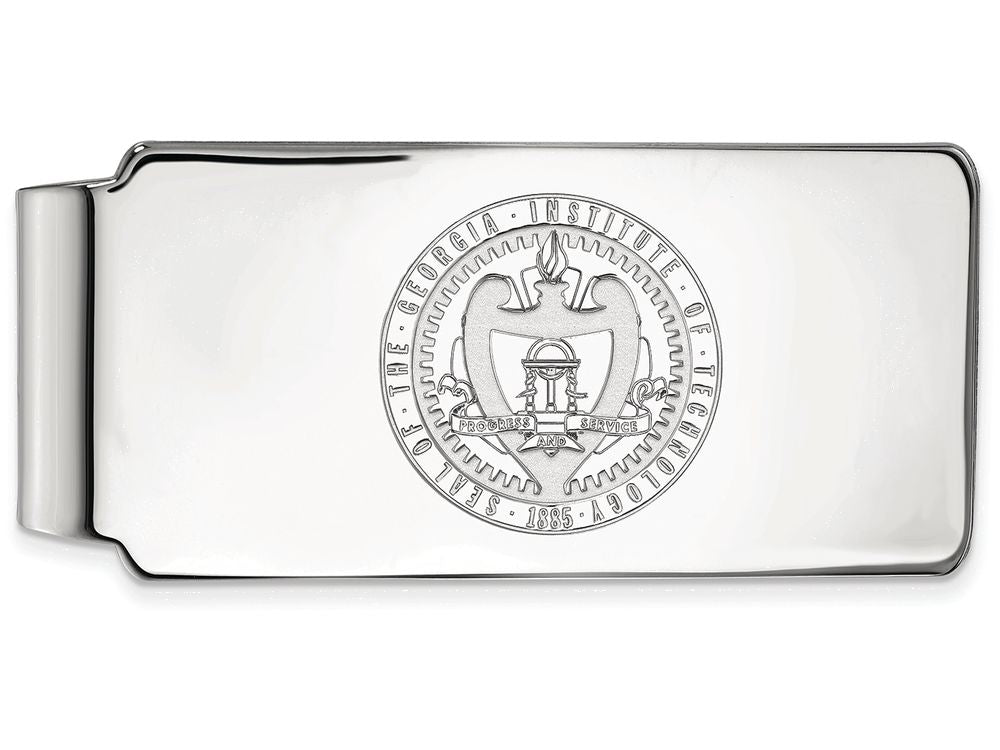 Logoart 925 Sterling Silver Georgia Institute Of Technology Money Clip Crest