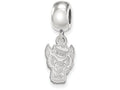 LogoArt Sterling Silver North Carolina State University Bead Charm Charm Small Dangle Bead Charm