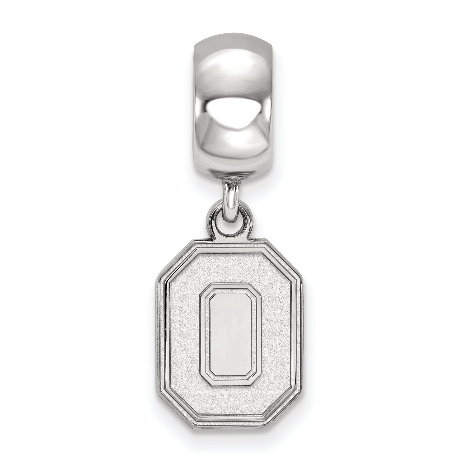LogoArt Sterling Silver Ohio State University Bead Charm Charm Small Dangle Bead Charm
