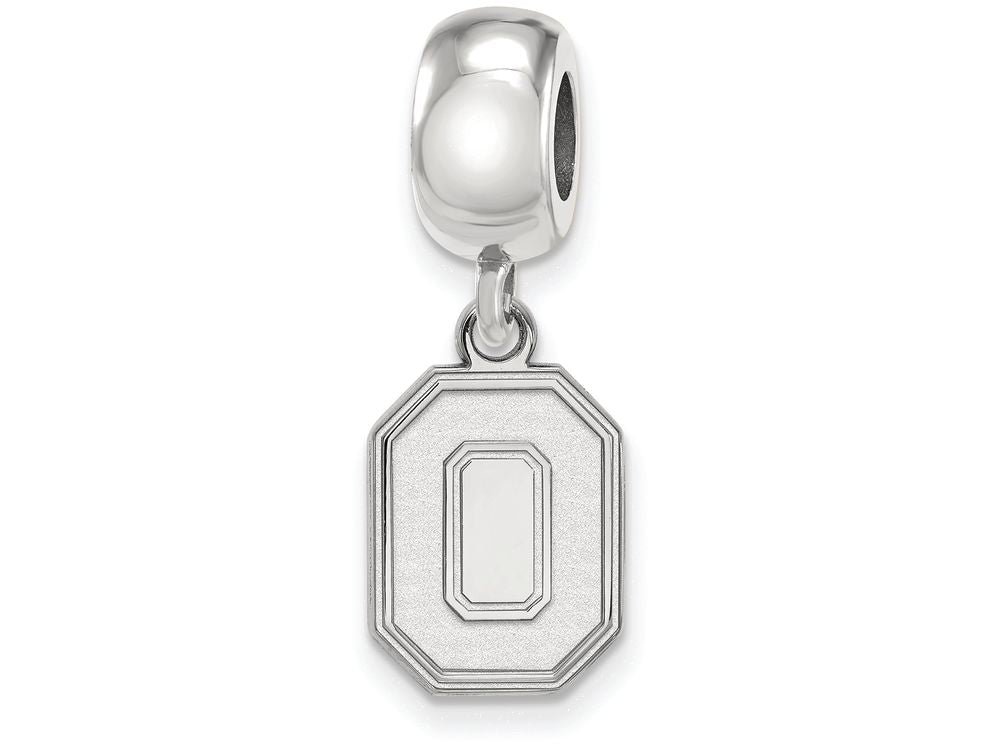 LogoArt Sterling Silver Ohio State University Bead Charm Charm Small Dangle Bead Charm
