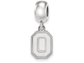 LogoArt Sterling Silver Ohio State University Bead Charm Charm Small Dangle Bead Charm