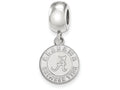LogoArt Sterling Silver University Of Alabama Bead Charm Charm Small Dangle Bead Charm