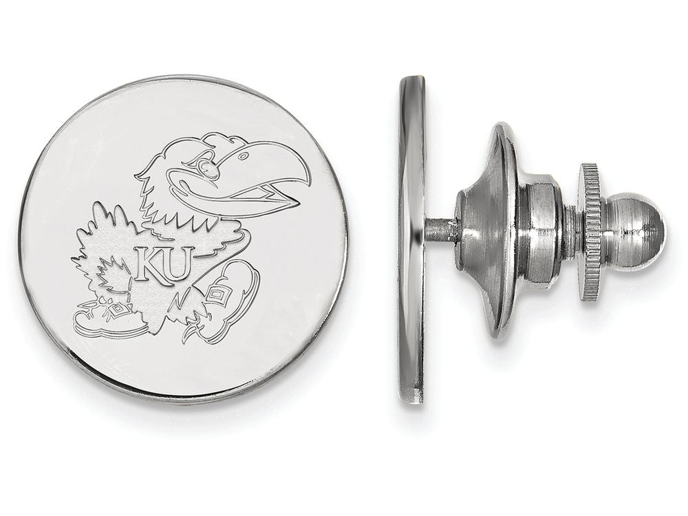 LogoArt Sterling Silver University Of Kansas Lapel Pin