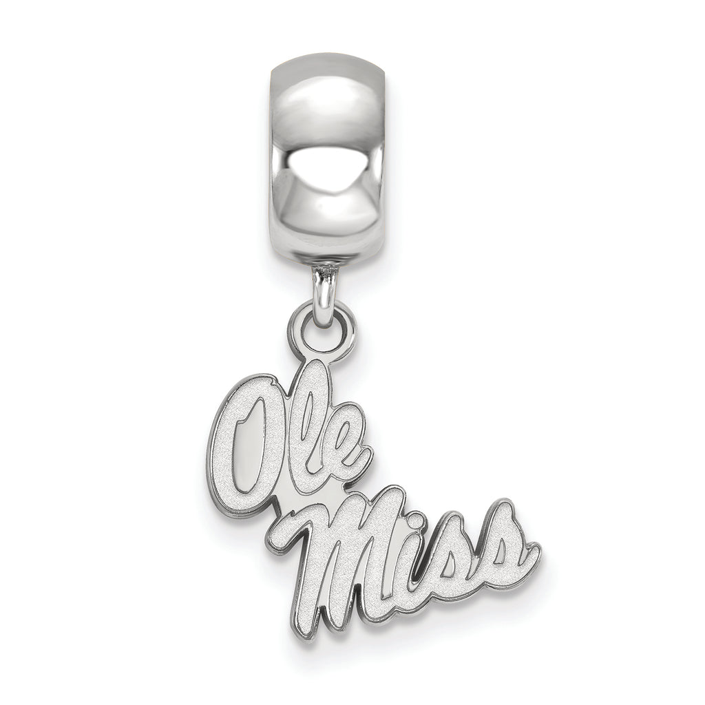 LogoArt Sterling Silver University Of Mississippi Bead Charm Charm Small Dangle Bead Charm