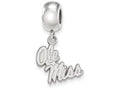LogoArt Sterling Silver University Of Mississippi Bead Charm Charm Small Dangle Bead Charm