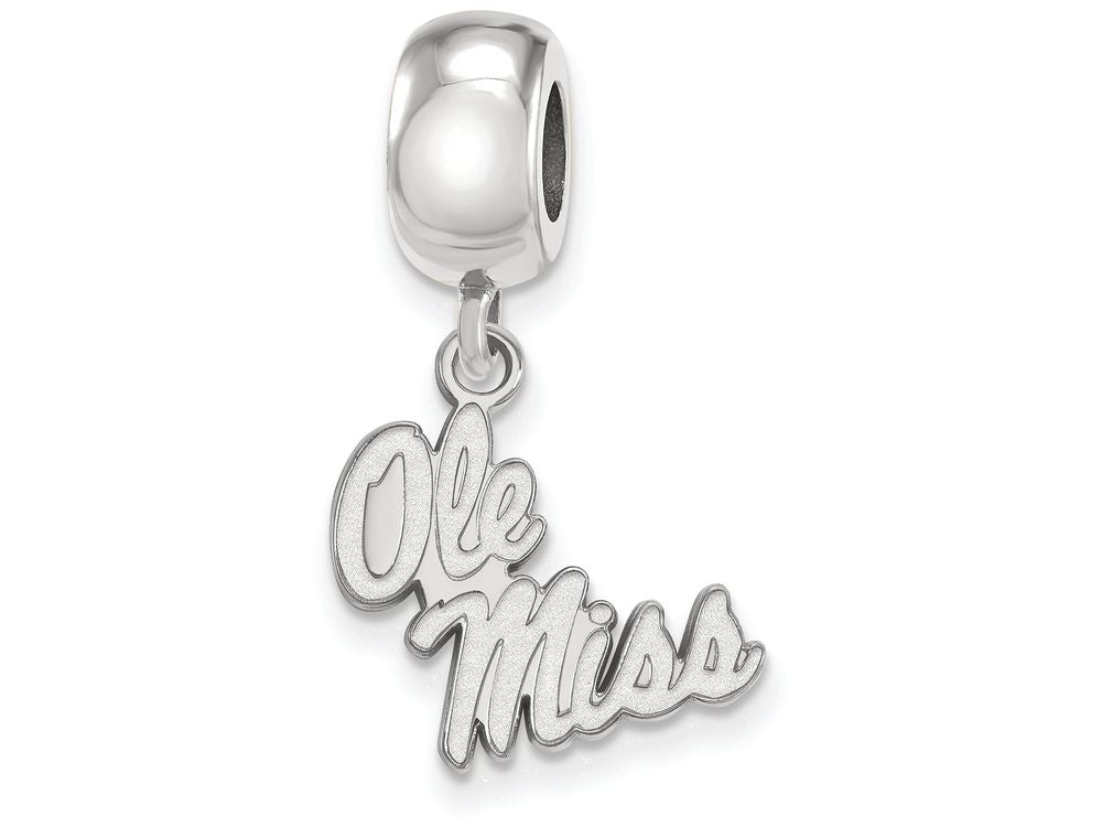 LogoArt Sterling Silver University Of Mississippi Bead Charm Charm Small Dangle Bead Charm