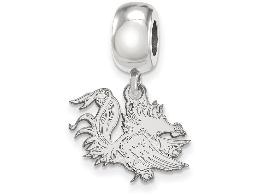 LogoArt Sterling Silver University Of South Carolina Bead Charm Charm Small Dangle Bead Charm