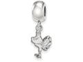 LogoArt Sterling Silver Virginia Tech Bead Charm Charm Small Dangle Bead Charm