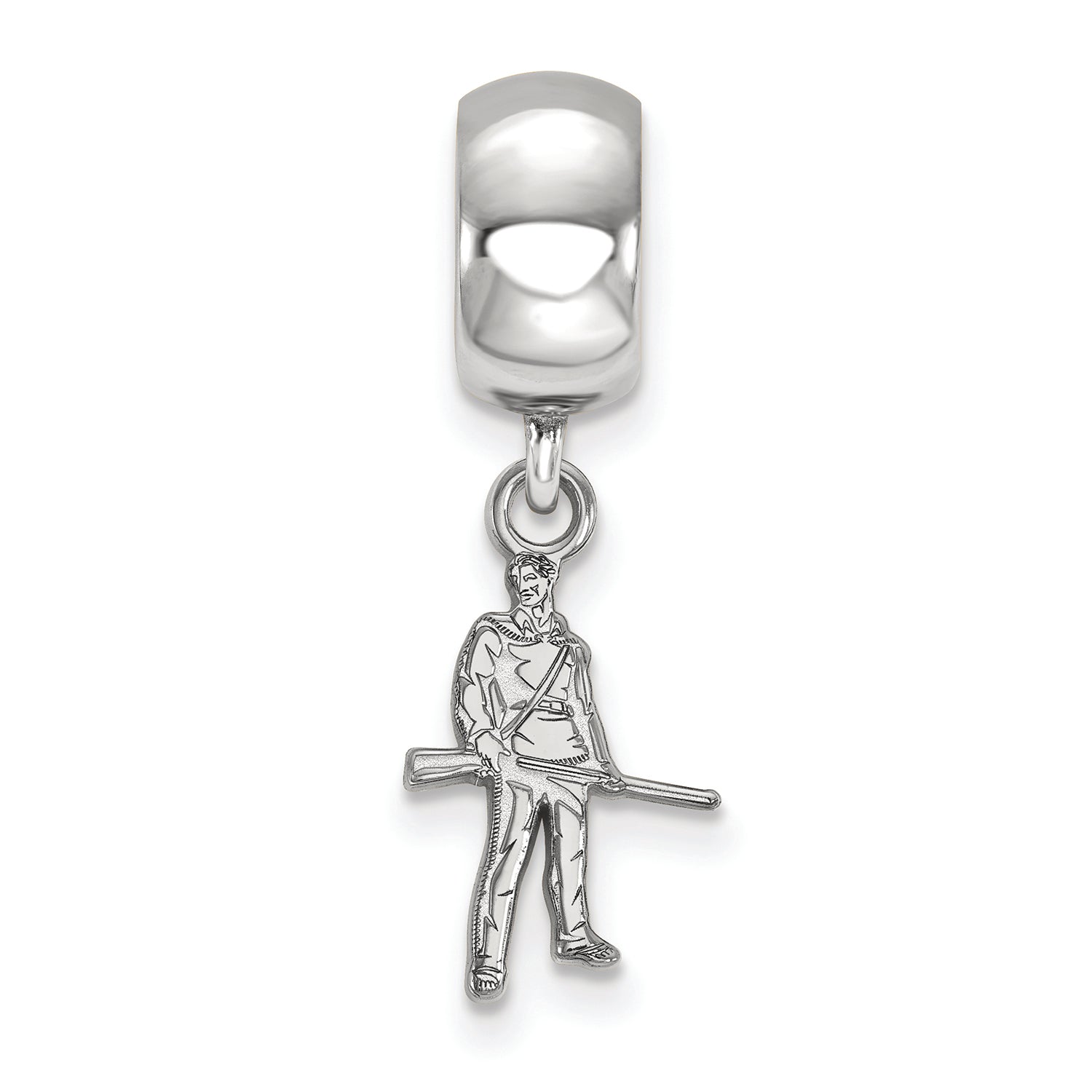 LogoArt Sterling Silver West Virginia University Bead Charm Charm Xs Dangle Bead Charm