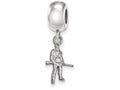 LogoArt Sterling Silver West Virginia University Bead Charm Charm Xs Dangle Bead Charm