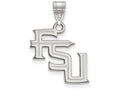 LogoArt Sterling Silver Florida State University Medium Pendant Necklace