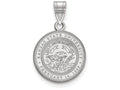 LogoArt Sterling Silver Kansas State University Medium Crest Pendant Necklace