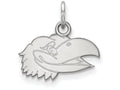 LogoArt Sterling Silver University Of Kansas Xs Pendant Necklace