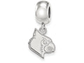 LogoArt Sterling Silver University Of Louisville Bead Charm Charm Small Dangle Bead Charm