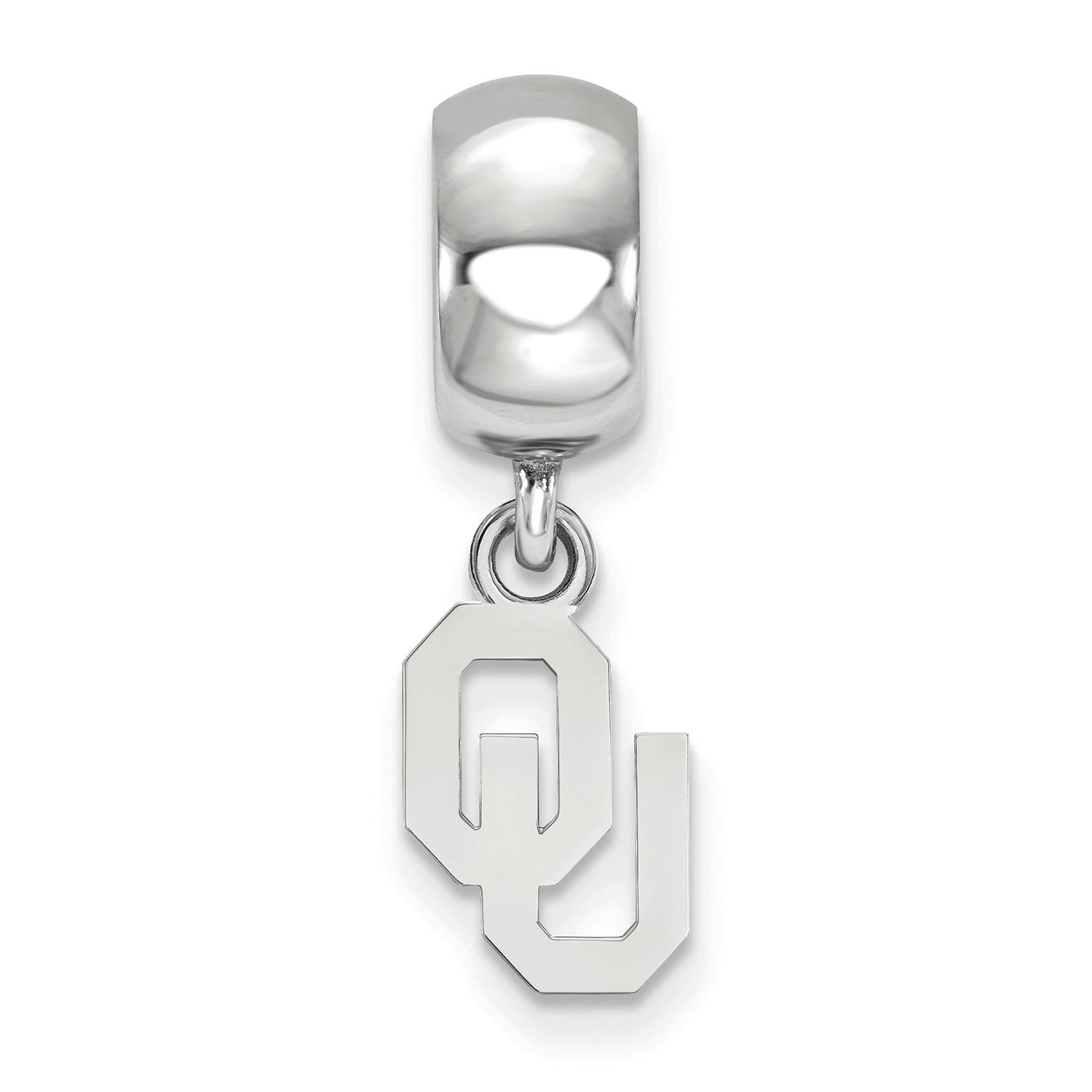 Logoart 925 Sterling Silver The University Of Oklahoma Extra Small Dangle Charm Bead