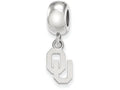 Logoart 925 Sterling Silver The University Of Oklahoma Extra Small Dangle Charm Bead