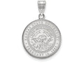 LogoArt Sterling Silver Kansas State University Large Crest Pendant Necklace