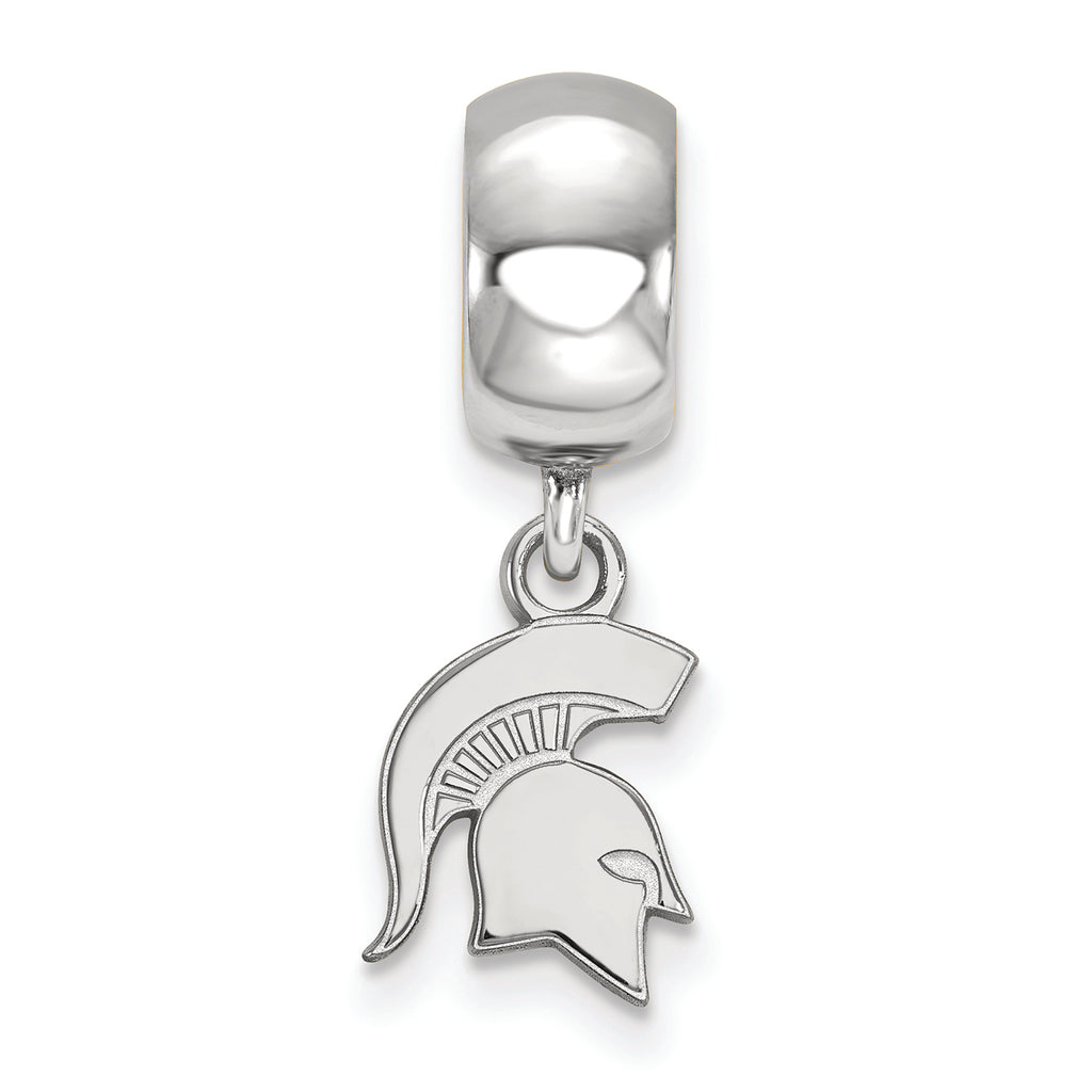 LogoArt Sterling Silver Michigan State University Bead Charm Charm Xs Dangle Bead Charm