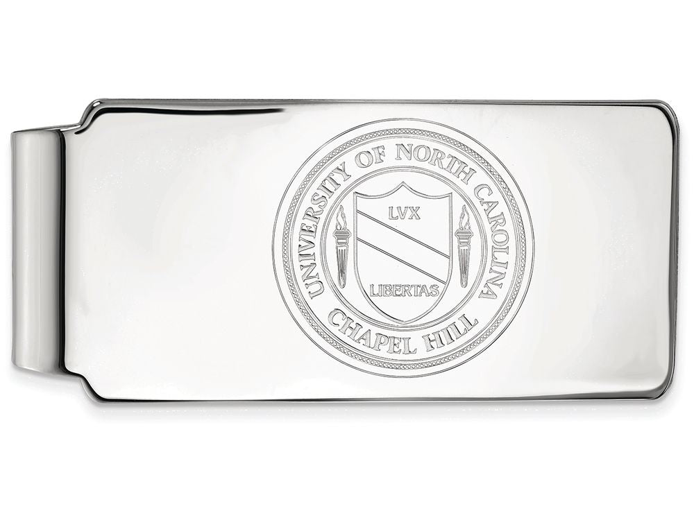 Logoart 925 Sterling Silver University Of North Carolina Money Clip Crest