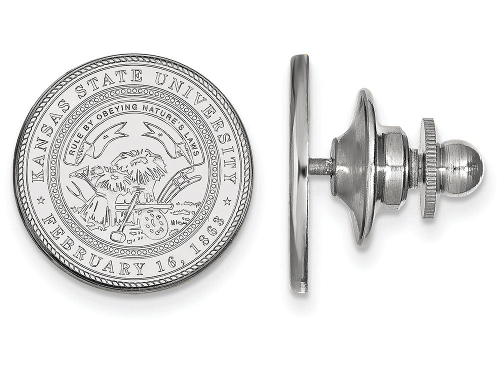 LogoArt Sterling Silver Kansas State University Crest Lapel Pin