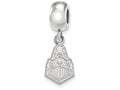 LogoArt Sterling Silver Purdue Bead Charm Charm Small Dangle Bead Charm
