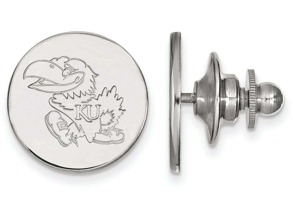 LogoArt Sterling Silver University Of Kansas Lapel Pin