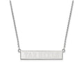 Logoart 925 Sterling Silver University Of North Carolina Small Bar Necklace