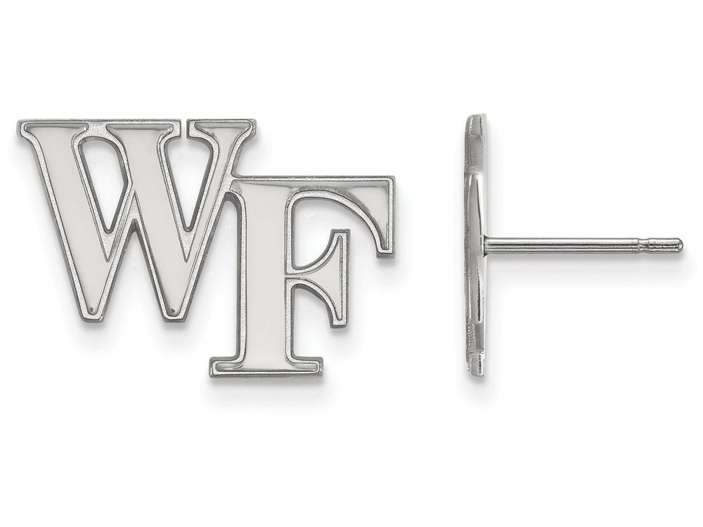LogoArt Sterling Silver Wake Forest University Small Post Earrings