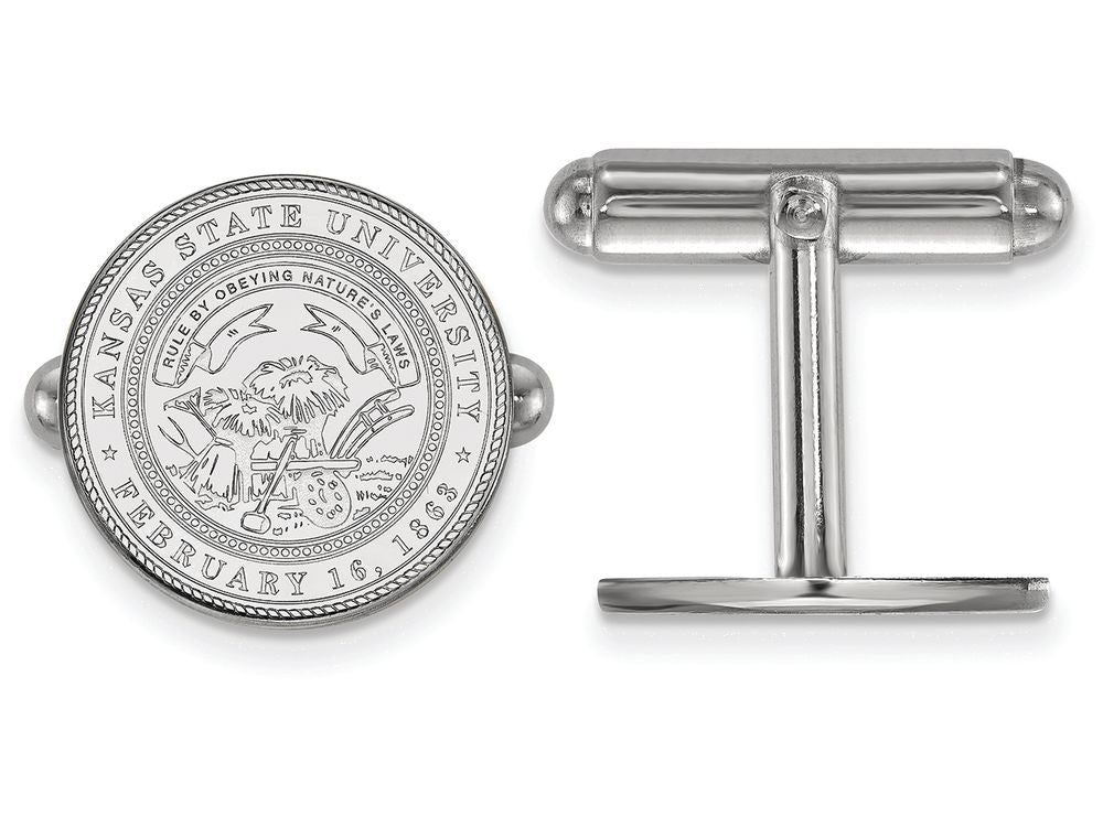 LogoArt Sterling Silver Kansas State University Crest Cuff Link
