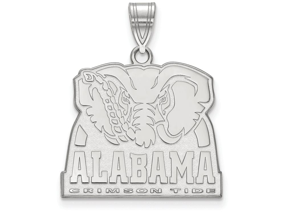LogoArt Sterling Silver University Of Alabama Large Pendant Necklace