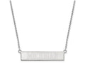 Logoart 925 Sterling Silver The University Of Michigan Small Bar Necklace