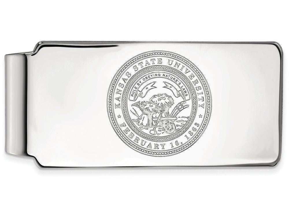 Logoart 925 Sterling Silver Kansas State University Money Clip Crest