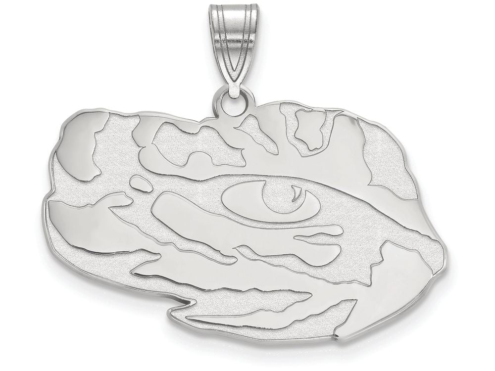 LogoArt Sterling Silver Louisiana State University Large Pendant Necklace