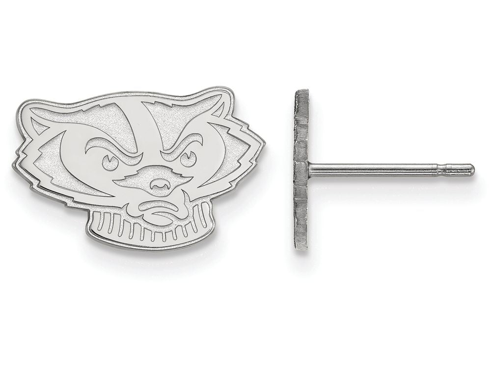 LogoArt Sterling Silver University Of Wisconsin Xs Post Earrings