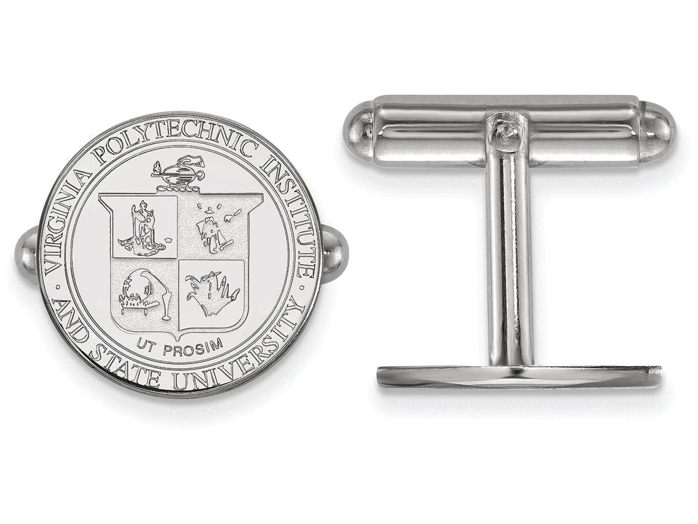 LogoArt Sterling Silver Virginia Tech Crest Cuff Link