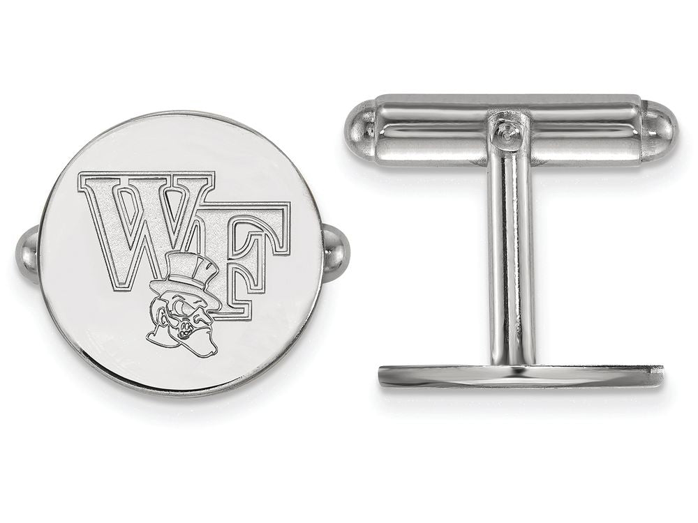 LogoArt Sterling Silver Wake Forest University Cuff Links
