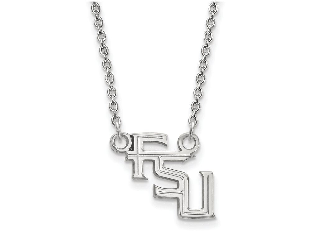 LogoArt Sterling Silver Florida State University Small Pendant Necklace