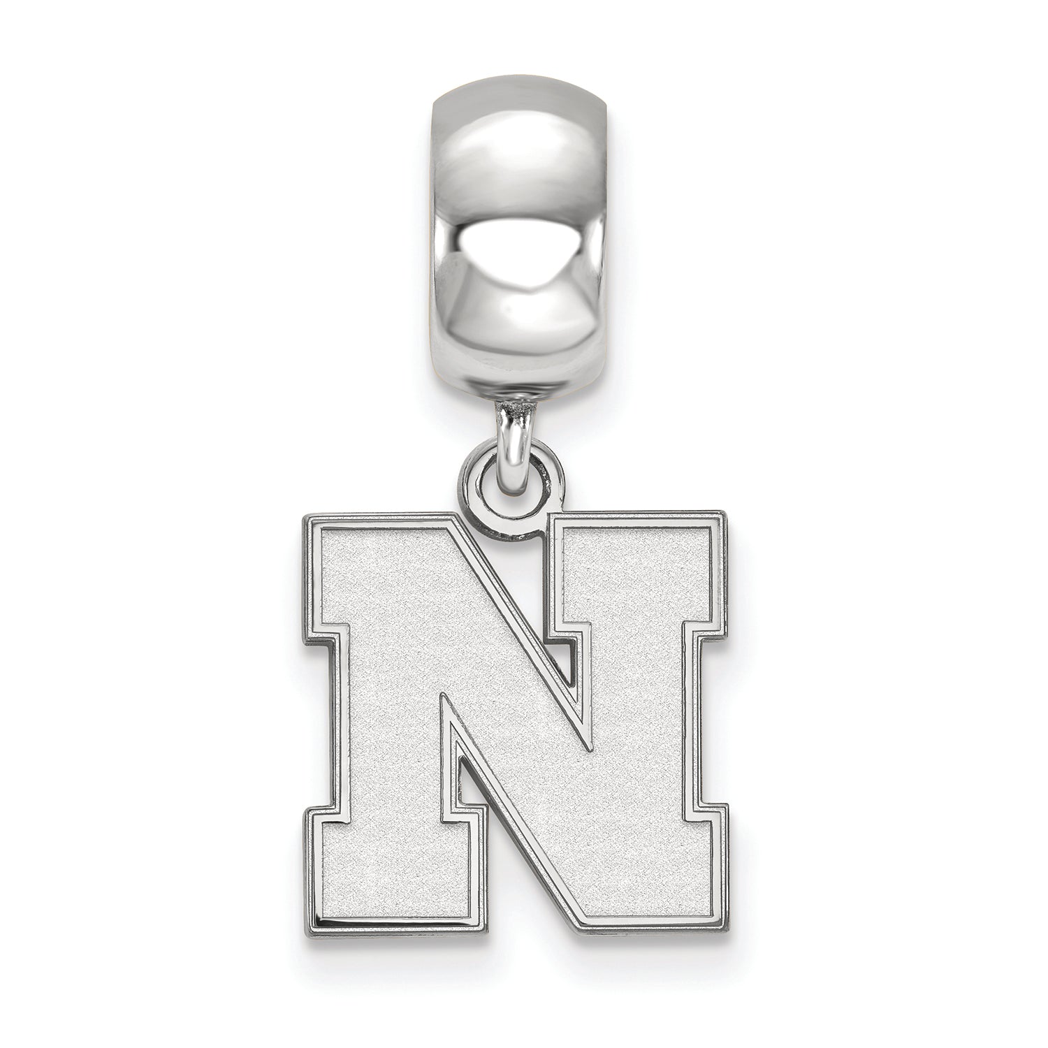 LogoArt Sterling Silver University Of Nebraska Small Bead Charm Charm