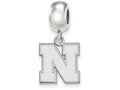 LogoArt Sterling Silver University Of Nebraska Small Bead Charm Charm