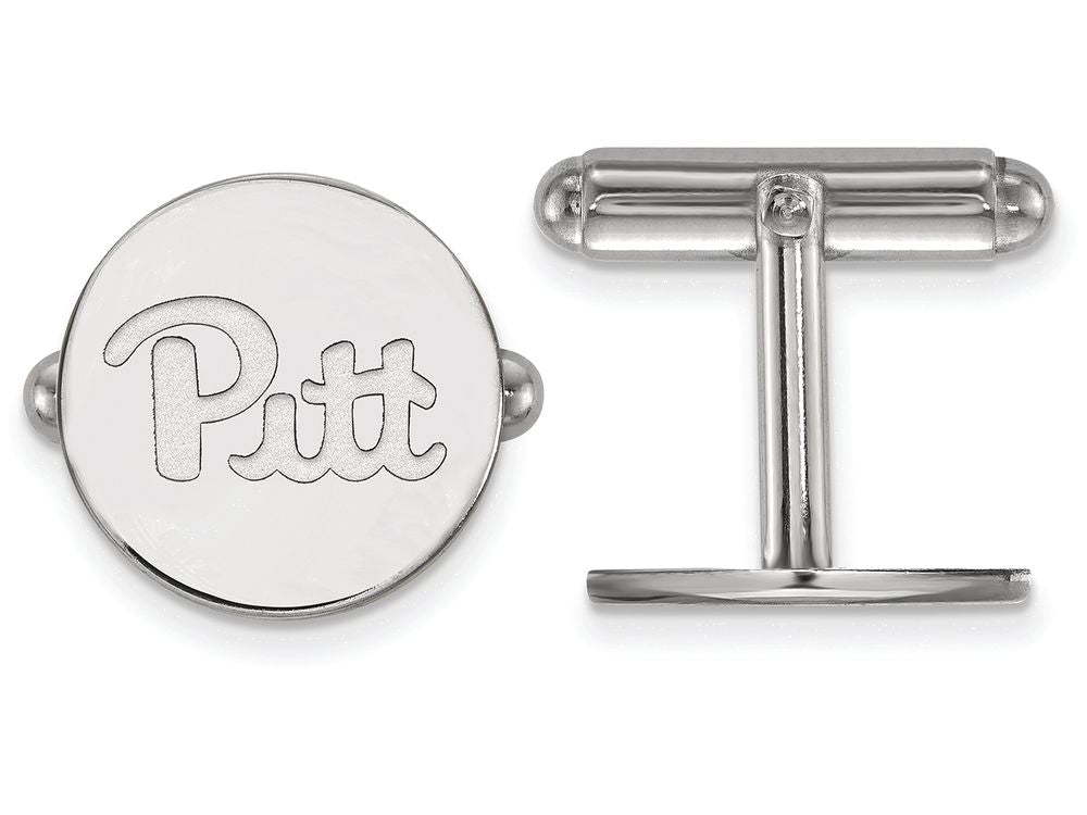 LogoArt Sterling Silver University Of Pittsburgh Cuff Links