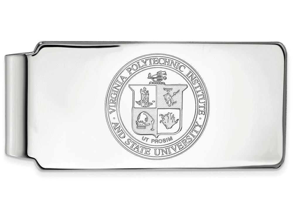 Logoart 925 Sterling Silver Virginia Tech Money Clip Crest