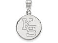 LogoArt Sterling Silver Kansas State University Medium Pendant Necklace