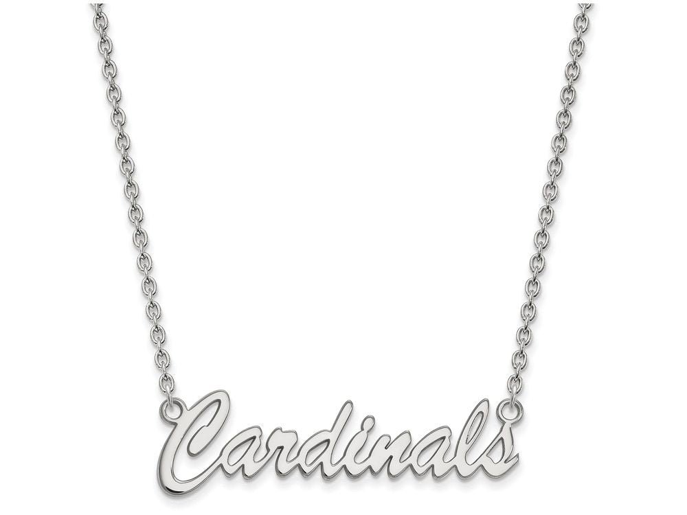 LogoArt Sterling Silver University Of Louisville Medium Pendant Necklace