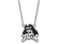 LogoArt Sterling Silver East Carolina University Large Enamel Pendant Necklace